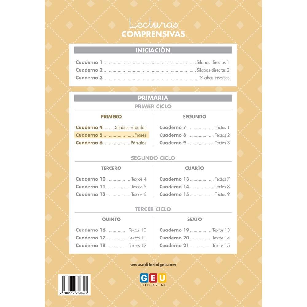 Pack Lecturas Comprensivas 1º Educación Primaria: Cuaderno 4, 5 y 6 Mejora Comprensión Lectora