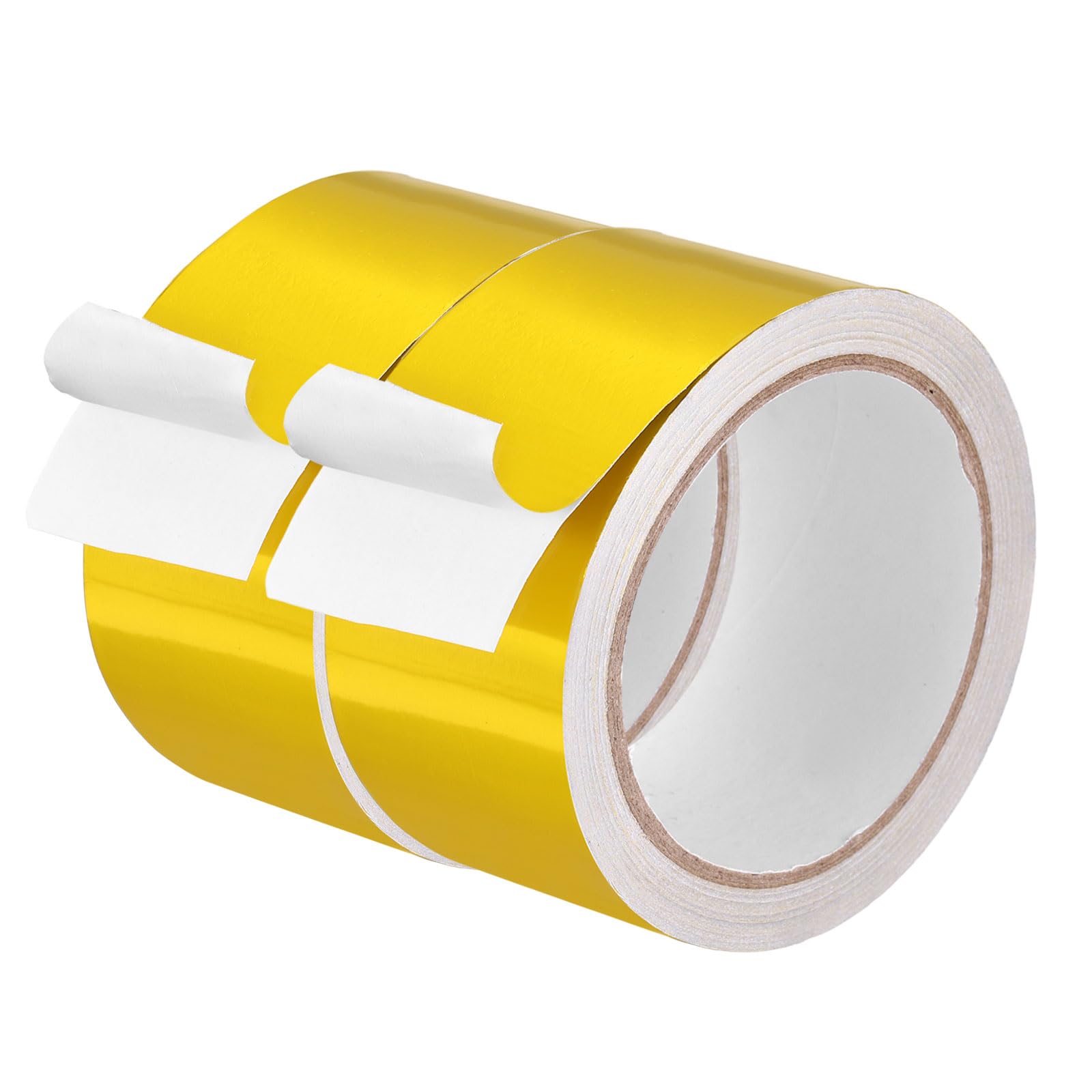 DEFANEX Aluminum Foil Tape (50mm x 20m, 0.06mm, Gold) (2 Roll) Heat Resistant Metal Tape, for HVAC Sealing Patching Hot Cold Air Ducts