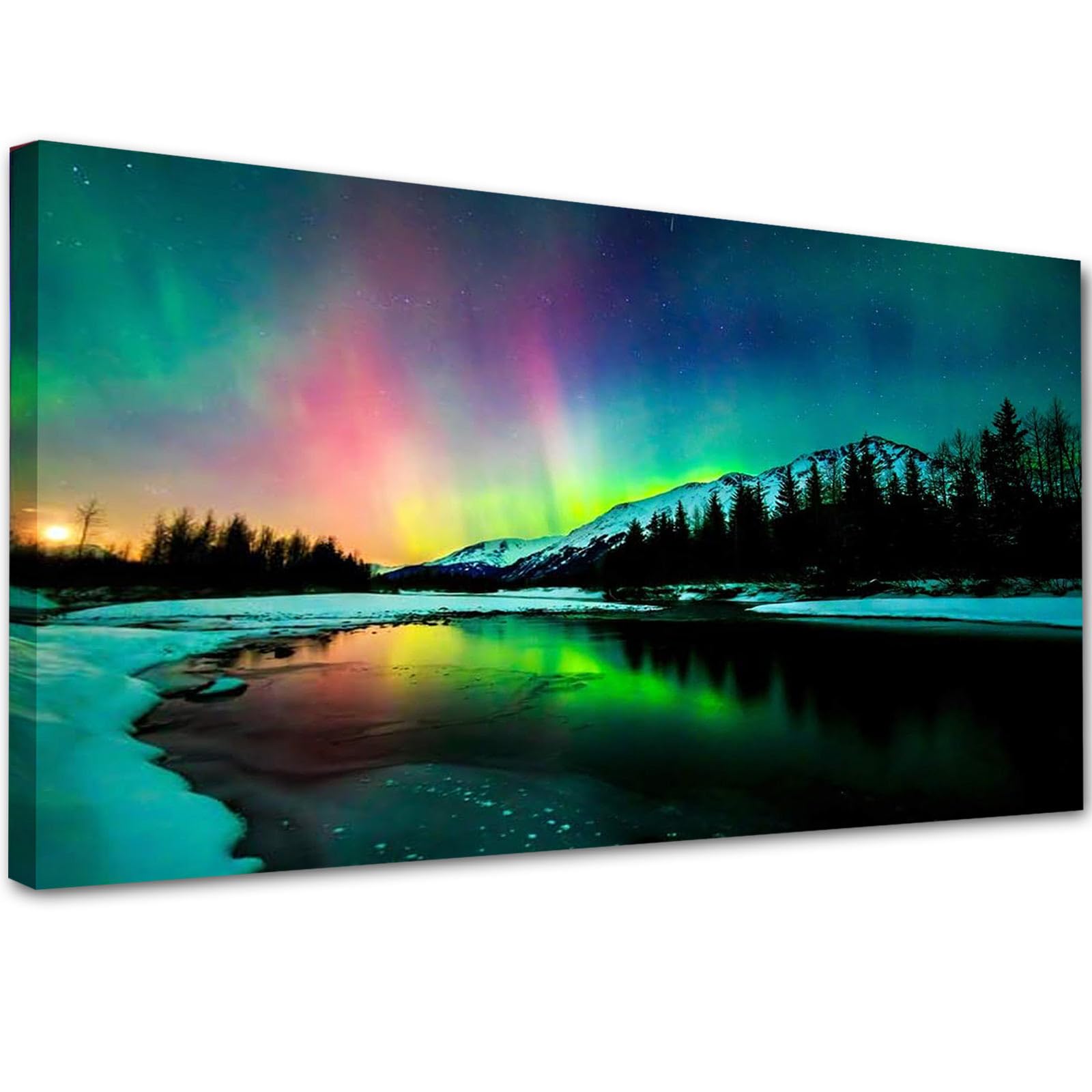 TOCARE Large Diamond Painting Kits for Adults Aurora, Northern Lights Diamond Art Kits for Adults 27.5x15.7Inch, Full Drill Diamond Painting Kits Blue Aurora Nature Scenery