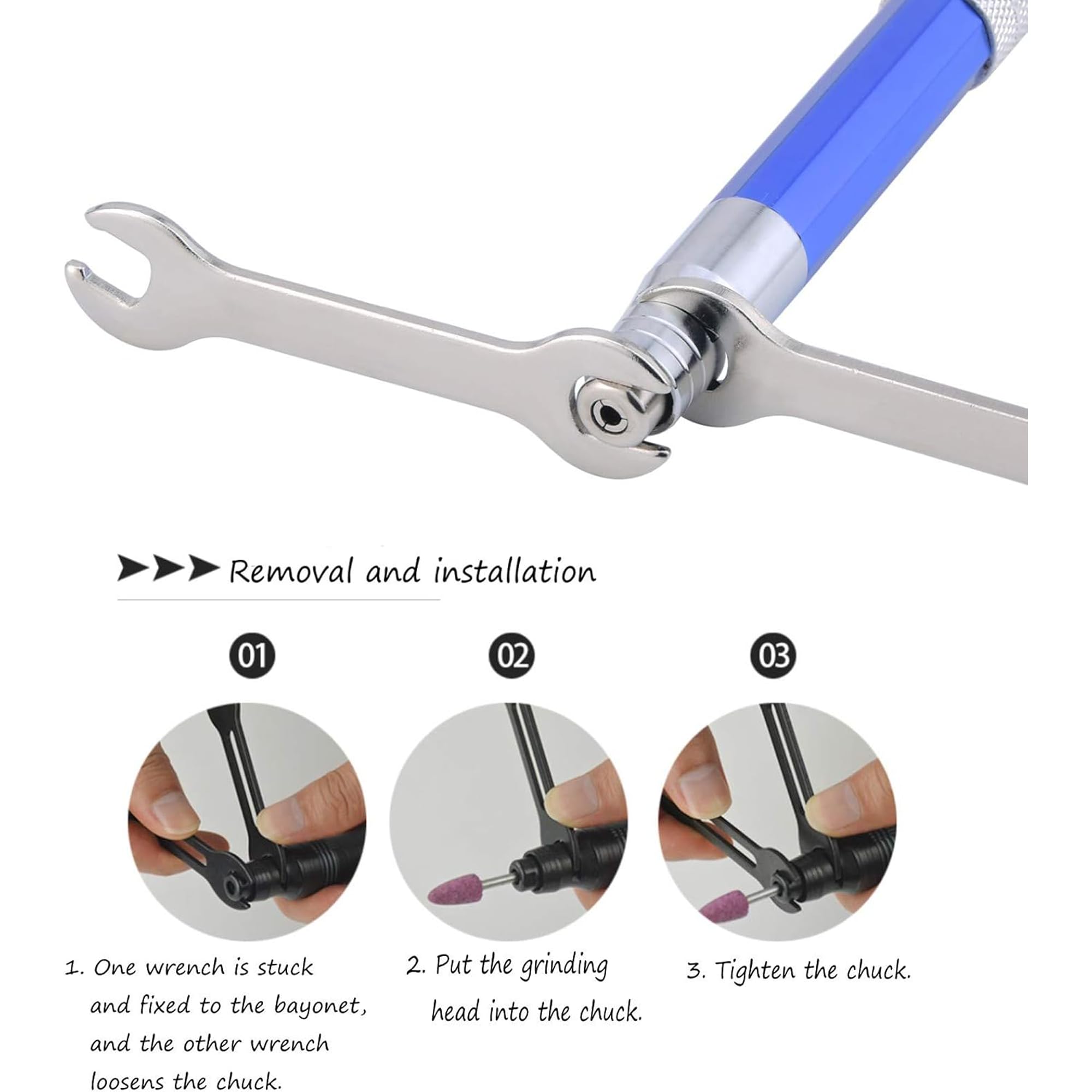 Set di levigatrici ad aria compressa, 3 mm, mini matita, strumento di taglio a matita pneumatica, per levigatura di precisione e lucidatura, 56000 giri/min