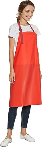 Miniatura 4 de Delantal largo de vinilo impermeable  Lino forrado, resistente a los productos químicos, mantel seguro