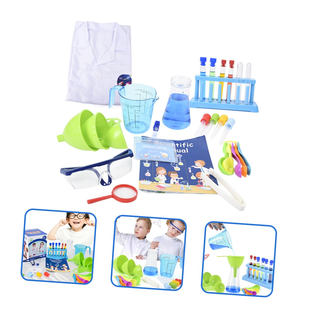 Kit de Experimentos Científicos para Niños de Plástico | Juego de Laboratorio Educativo, para Niños y Niñas, Pieza Única, Resistente a Roturas Color Aleatorio