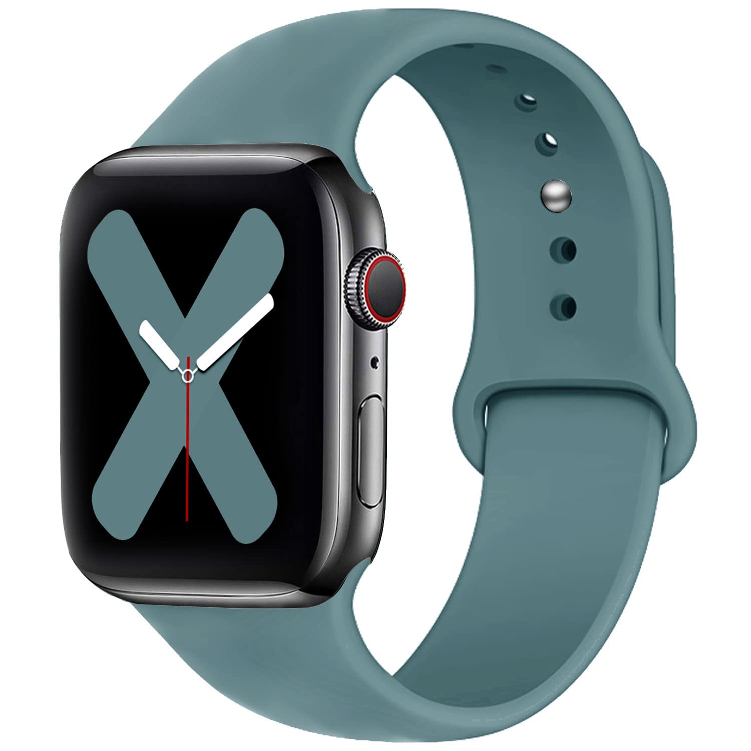 Saucyi Compatible with Apple Watch Band 41mm 40mm 38mm 49mm 45mm 44mm 42mm,Soft Silicone Sport Band Replacement Strap with Classic Clasp for iWatch Series 8 7 6 5 4 3 2 1 SE