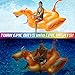 Aqua Splash Oversized 8 Foot, LED Inflatable Dragon Pool Floatie, 4 Mode 16-Color LED Light-Up, Ride On Pool Float, Fun Party Float, Orange