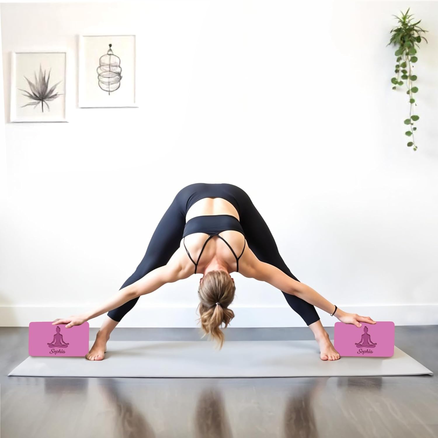 Personalized Yoga Blocks Yoga Gift 2 Pack with Custom Design or Logo, Exercise blocks Yoga Blocks Soft Non-Slip for Pilates, Meditation, Custom Yoga Accessories for Men & Women