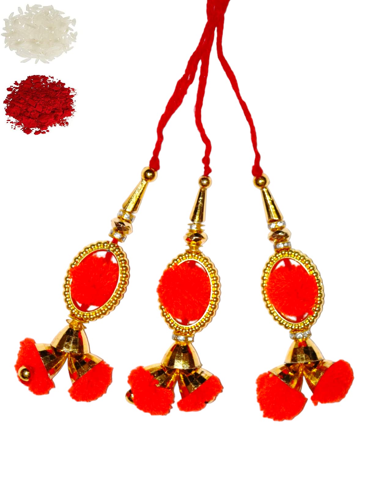 Nemi Enterprises White Pearl Red Gota Rakhi(Bracelet) With Diamond Ring With Roli Chawal for Brothers | Family | Bhabhi(Set of 3)(NE 249) (B0CF9VYTDR) Amazon Price History, Amazon Price Tracker
