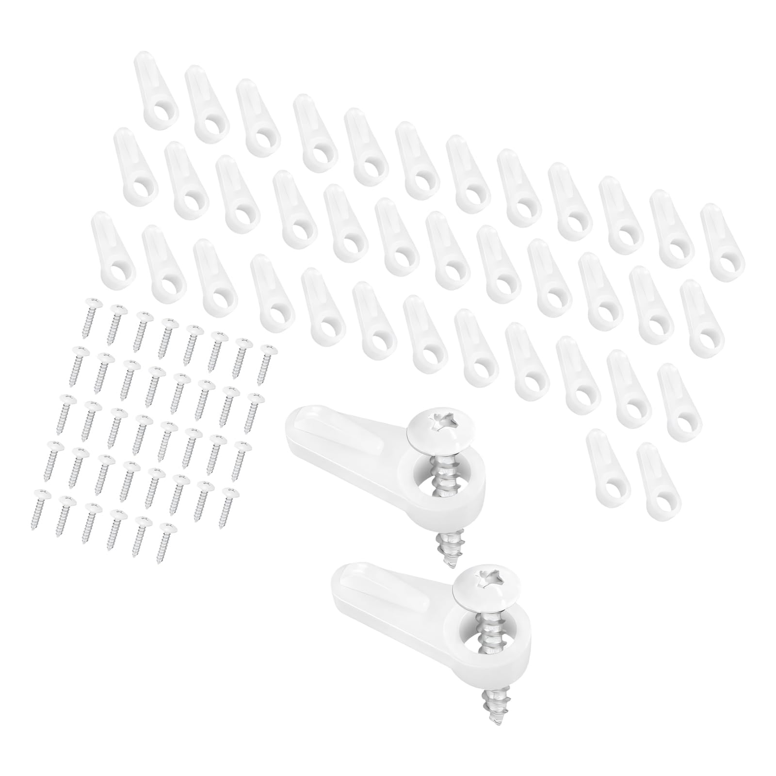 Home Window Screen Repair Clips with Screws White Retainer Hardware for Screen Frame Fastening and Frame Care Work Mount Clips Repair Hardware Replacement Window