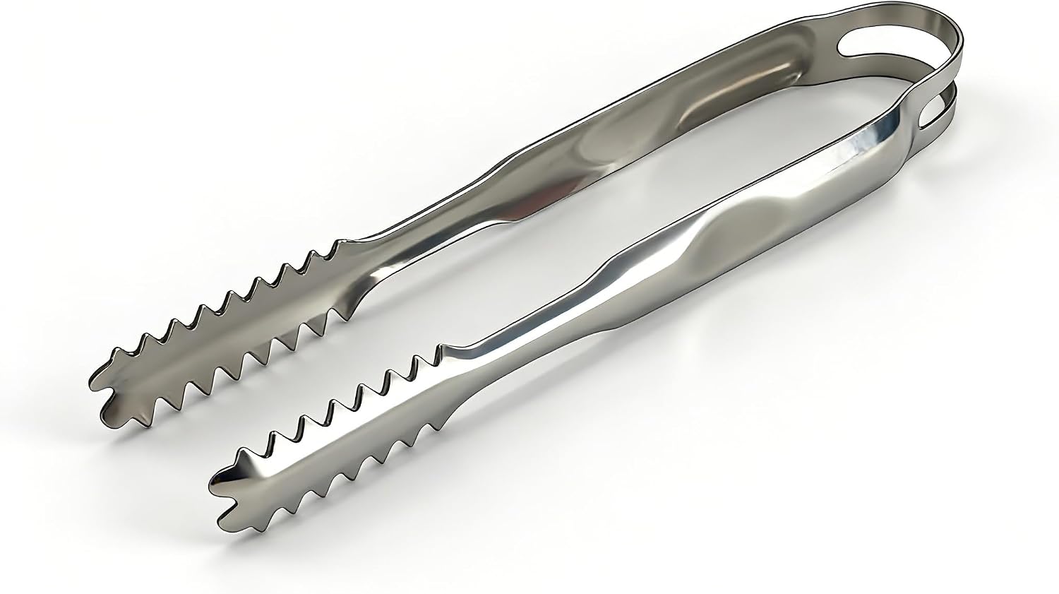 2PCS Stainless Steel Ice Tongs 7 Inch Professional Bar Tongs with Serrated Grip Teeth for Ice Cubes, Sugar, Salad Multi Purpose Serving Utensil for Kitchen, BBQ, Party, Home, Hotel & Bar Accessories