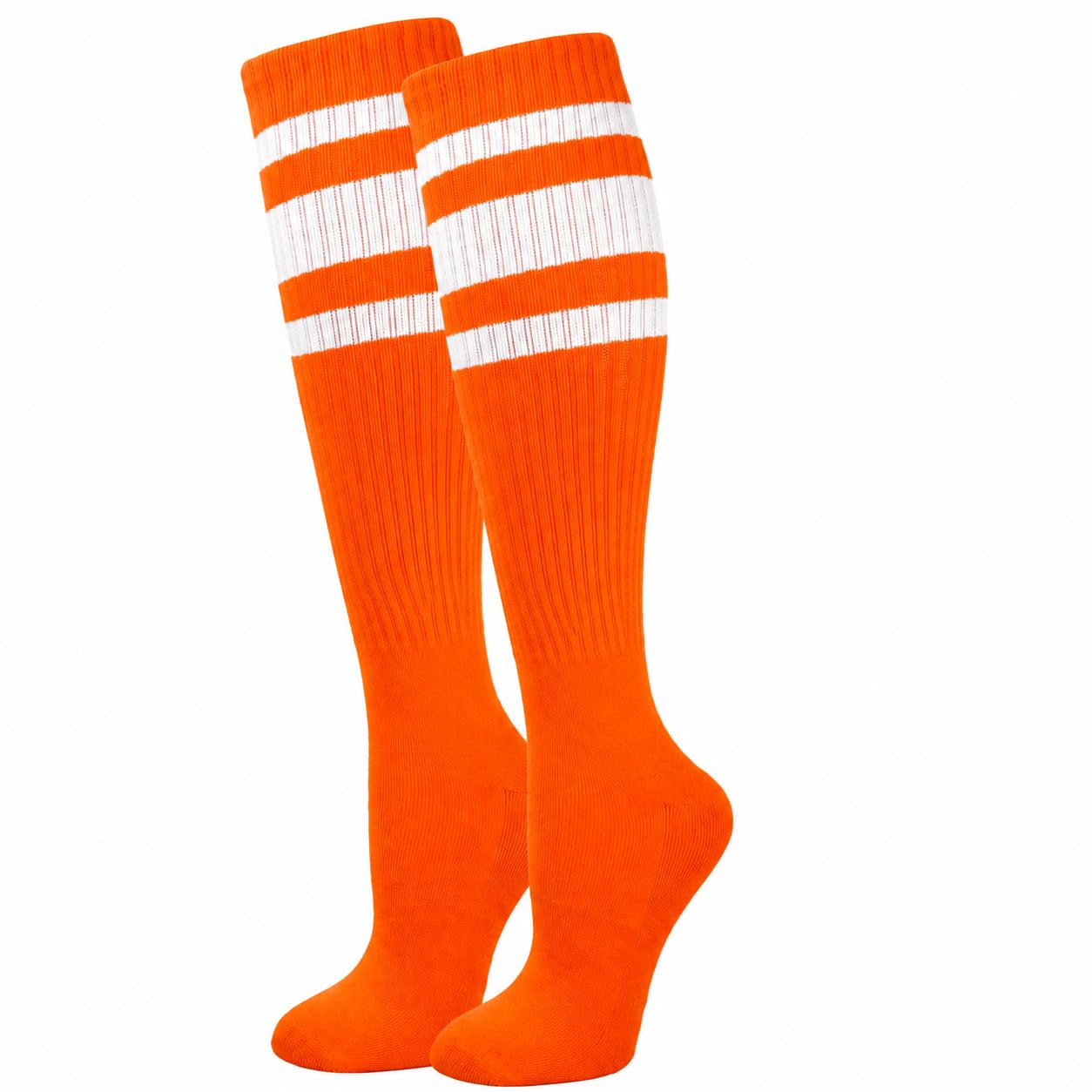 Premium Striped Adult Knee High Tall Athletic Skater Tube Socks