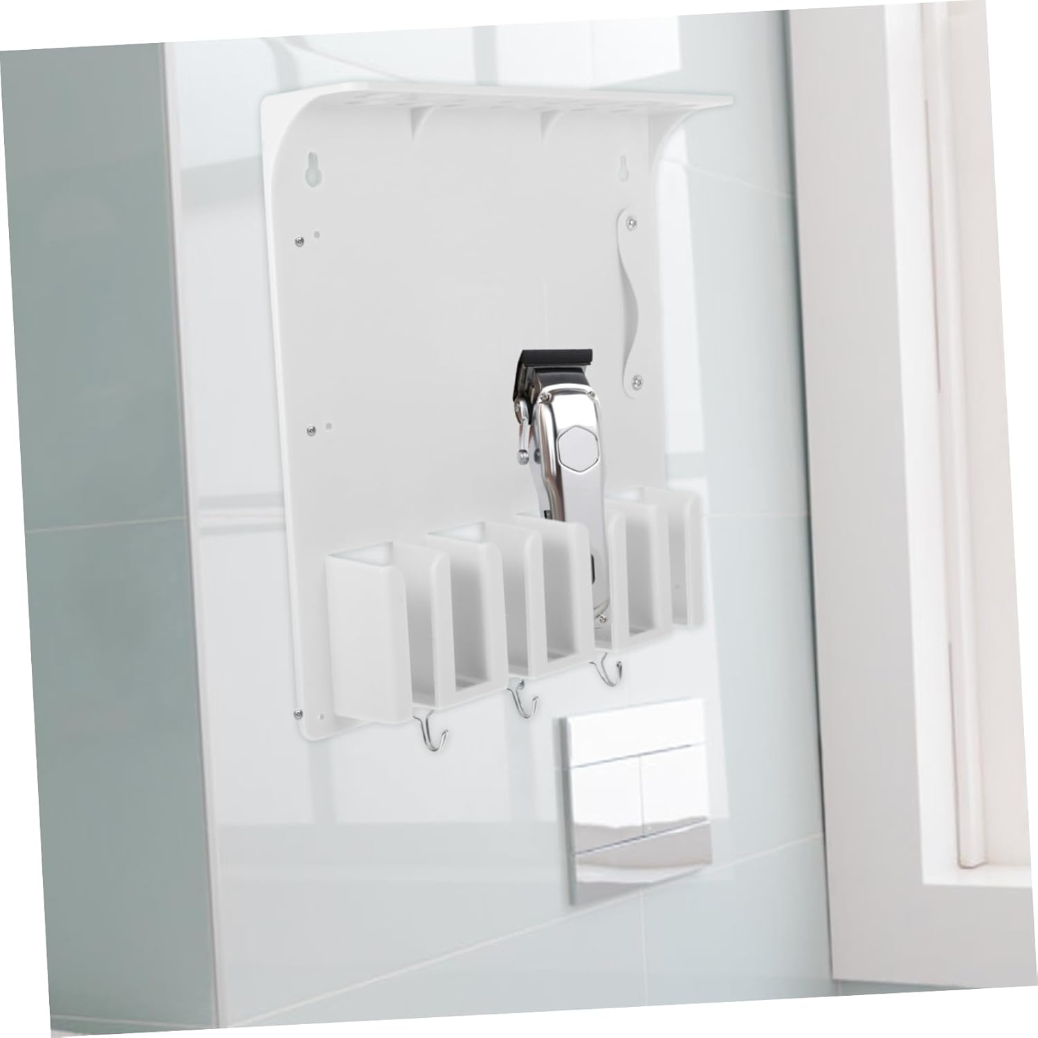 Clipper Wall Mount Holder Hair Brush Organizer Hair Storage Organizer Barber Tool Rack