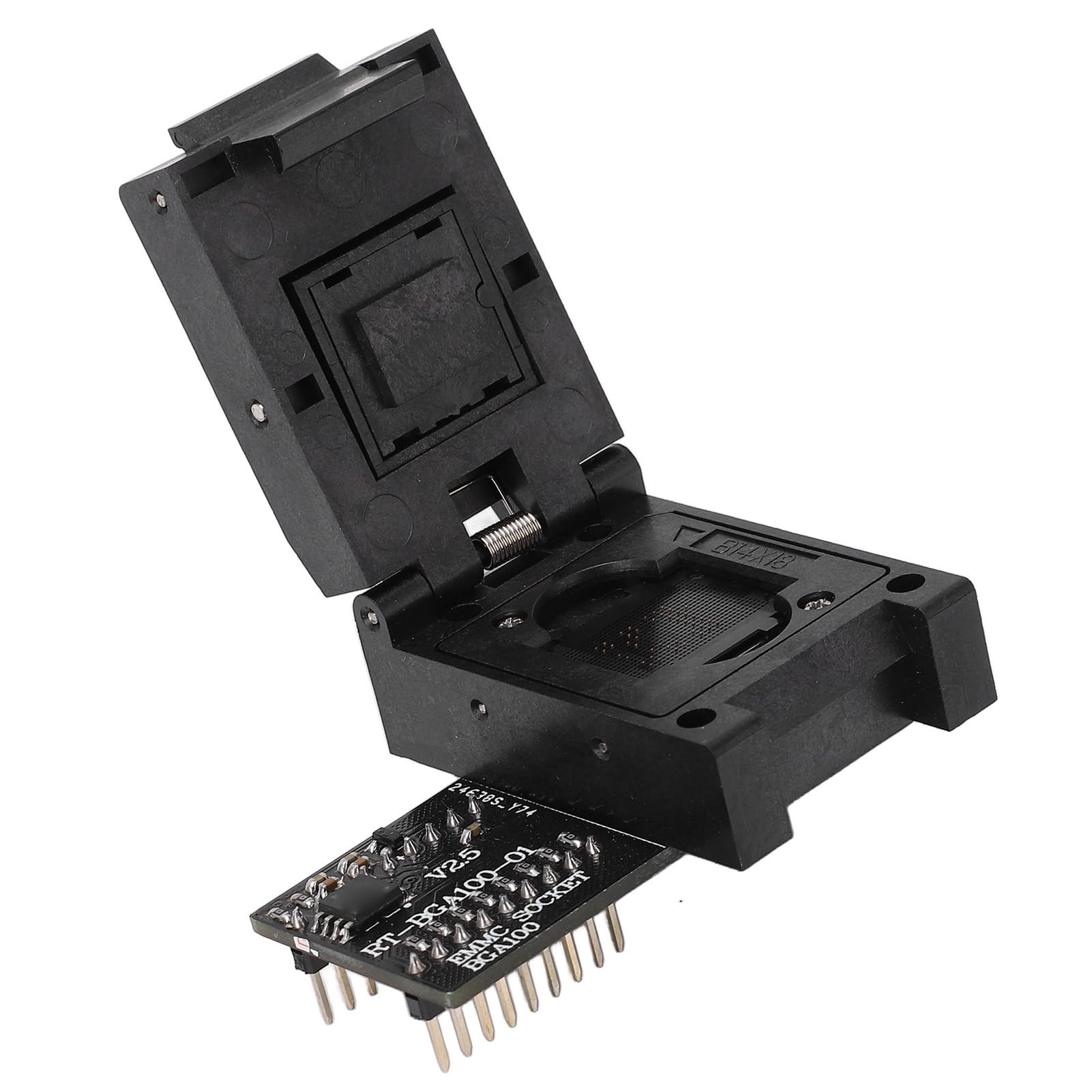 Jeanoko Presa EMMC, protezione da sovracorrente parallela ad alta velocità, controllare accuratamente facile da usare BGA100 affidabile Burn in Socket Adapter per navigazione auto