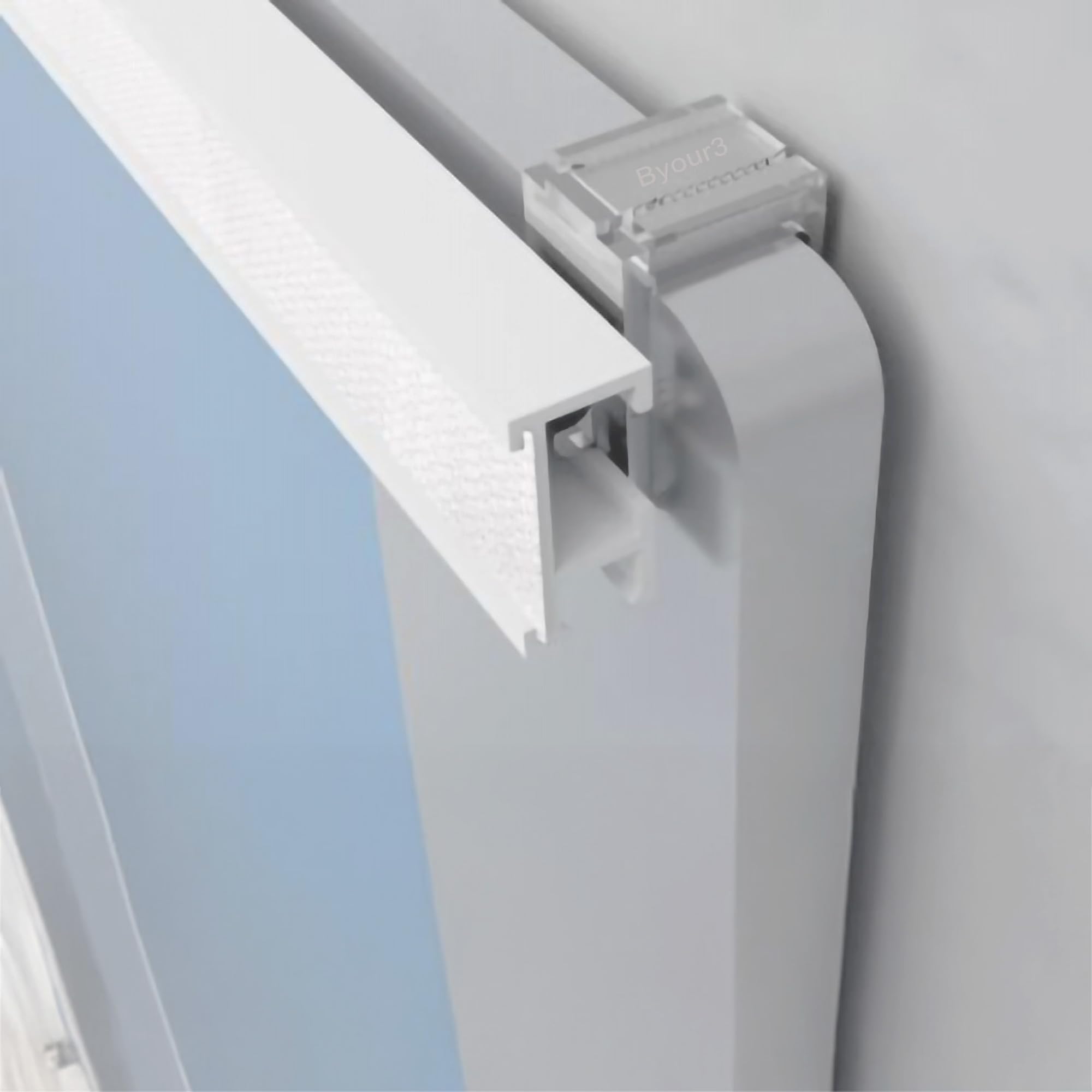 Agganci regolabili per Barre con strappo Supporto bastoni NO FORO Binari tenda a pannello o tenda a vetro finestra Gancini per tende a pacchetto senza forare infisso (1 Coppia da 15 a 26mm)