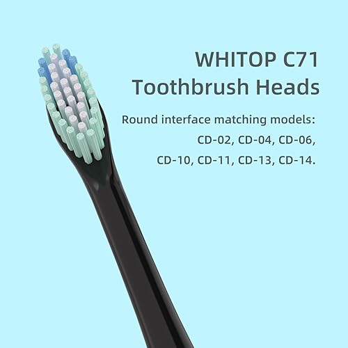 Miniatura 7 de Cabezales de cepillo de dientes eléctrico sónico para adultos para CD-02, CD-04, CD-06, CD-10, CD-11, CD-13, CD-14, cerdas tipo limpieza diaria,