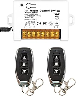 DieseRC Funk Rollladen Fernbedienungsschalter AC 90V-250V 3A Relais Empfänger Controller mit 2 Sendern Fernsteuerung Motor vorwärts und rückwärts bewegen