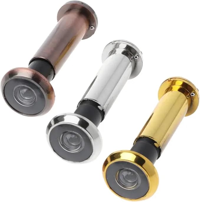 2 Piezas Mirilla de Seguridad para Puerta con Visor para Privacidad con Cubierta Óptica L para Puerta (Plata) miniatura 2