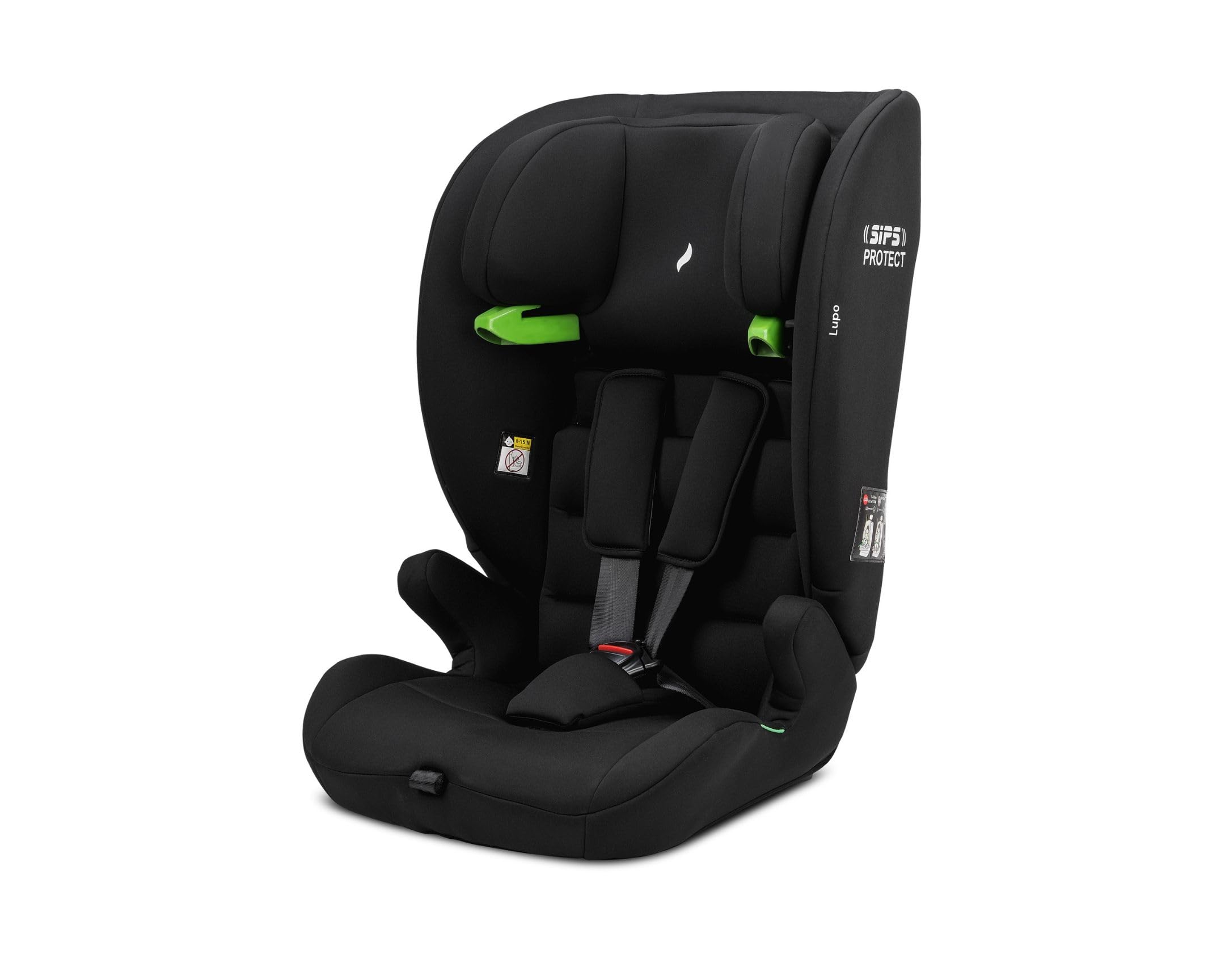 OSANN - Siège auto bébé/enfant Lupo I-Size 76-150 cm - à partir de 15 mois - noir - 14 positions - Harnais 5 points, Ceinture 3 points, Face à la route