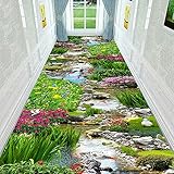 3D Small Stream Stone Serie Bedruckter Teppich Dick Wasserdicht rutschfest Maschinenwaschbar Geeignet Für Korridore Eingänge Und Erker