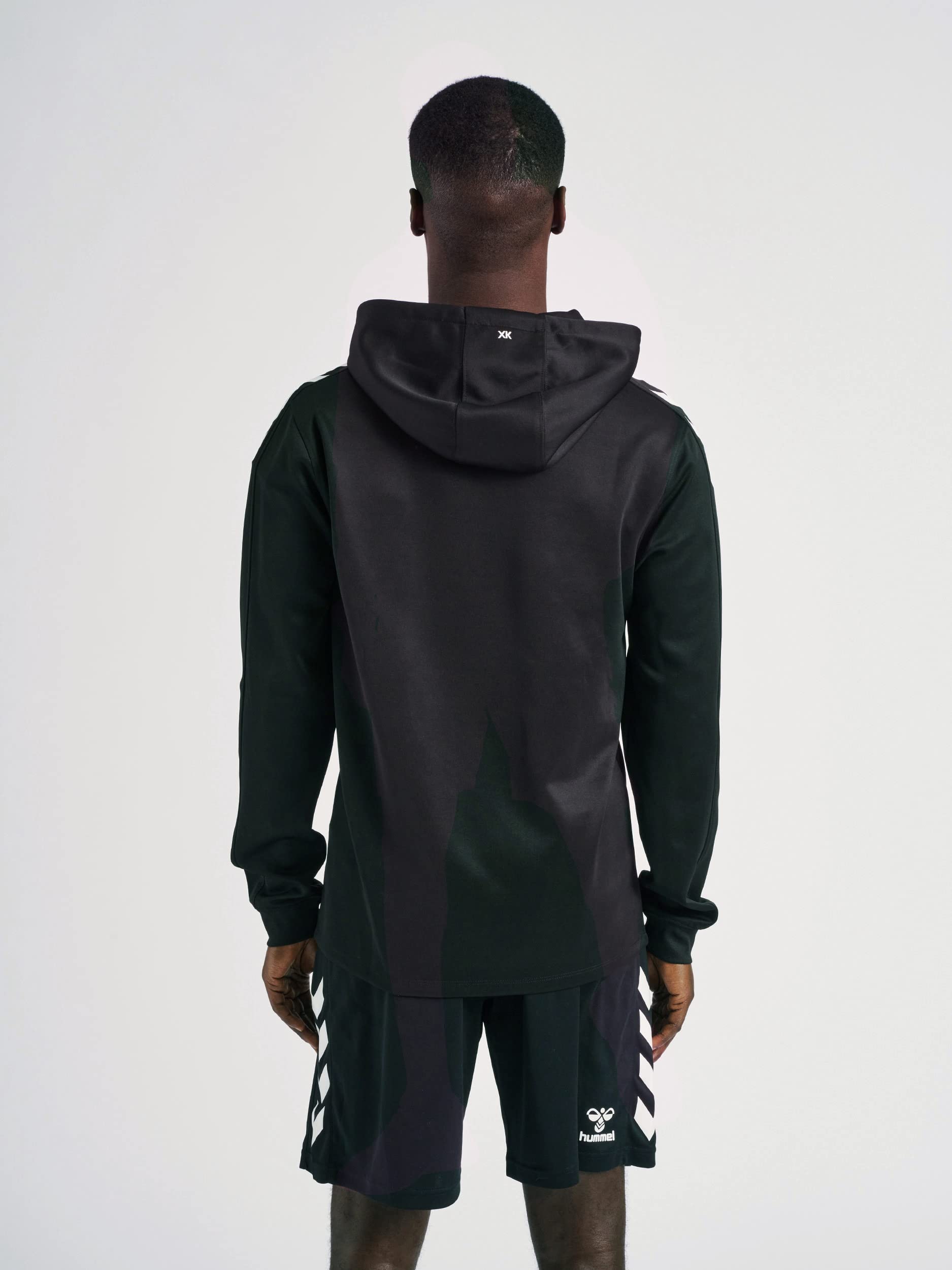 hummel hmlCORE XK Poly Zip Hood Sweat, Black/Black, M
