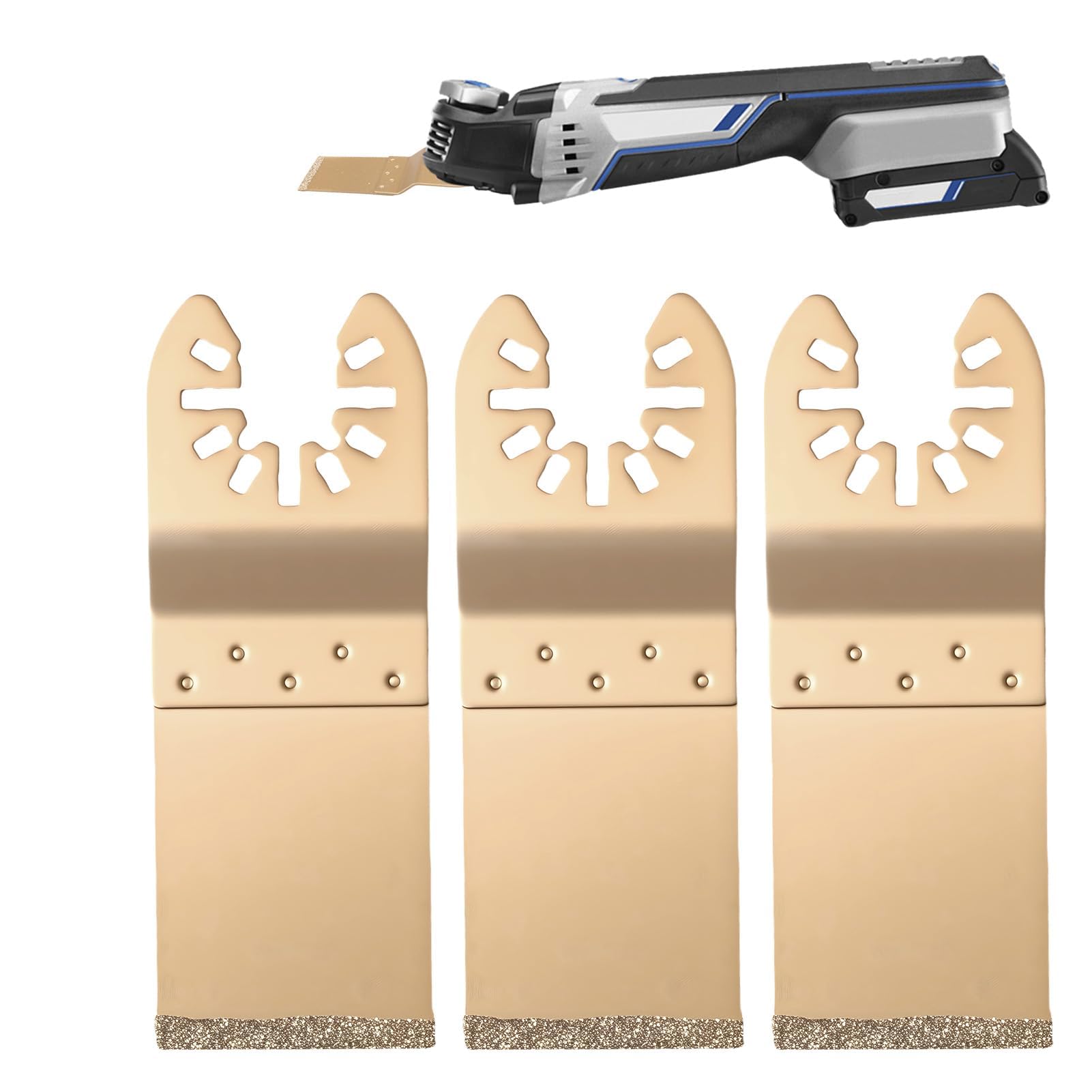 35mm Carbide End Cut Blades Set 3 PCS, Multi Tool Blades for Bricks Plaster and Grout Cutting Tools Removal Cutter Saw Set Compatible with Dewalt Wolf Stanley Worx Fein Bosch Makita