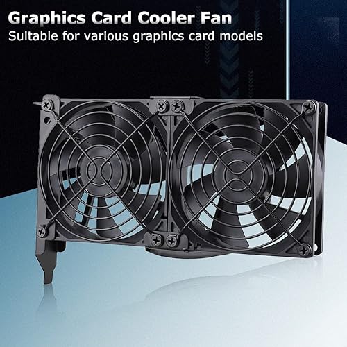 GDSTIME Ventiladores de tarjeta gráfica, enfriador de tarjetas gráficas, ventilador de tarjeta de video, ranura PCI Dual 3.543 in 3.622 in,