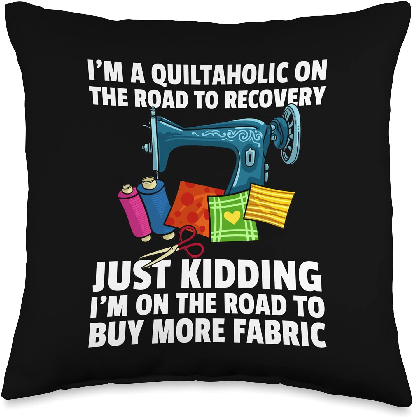 Sewing Patchwork Gift Quilt For Quilter Women Throw Pillow