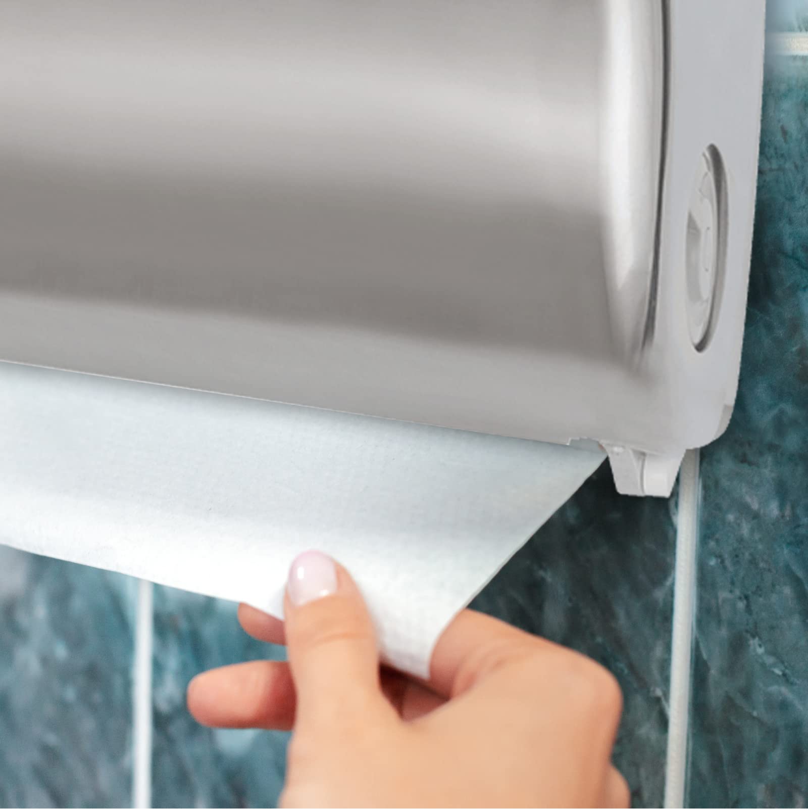 Jofel - Dispensador de Papel Bobina en Continuo, Diametro max. 210mm, Servicios Pre-Cortados de 27cm, sin Palanca, Máxima Higiene y Ahorro, Carcasa de Acero Resistente, Inoxidable Brillo G59500