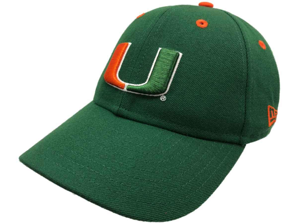 New Era Miami Hurricanes Dark Green Fitted Concealer Hat Cap