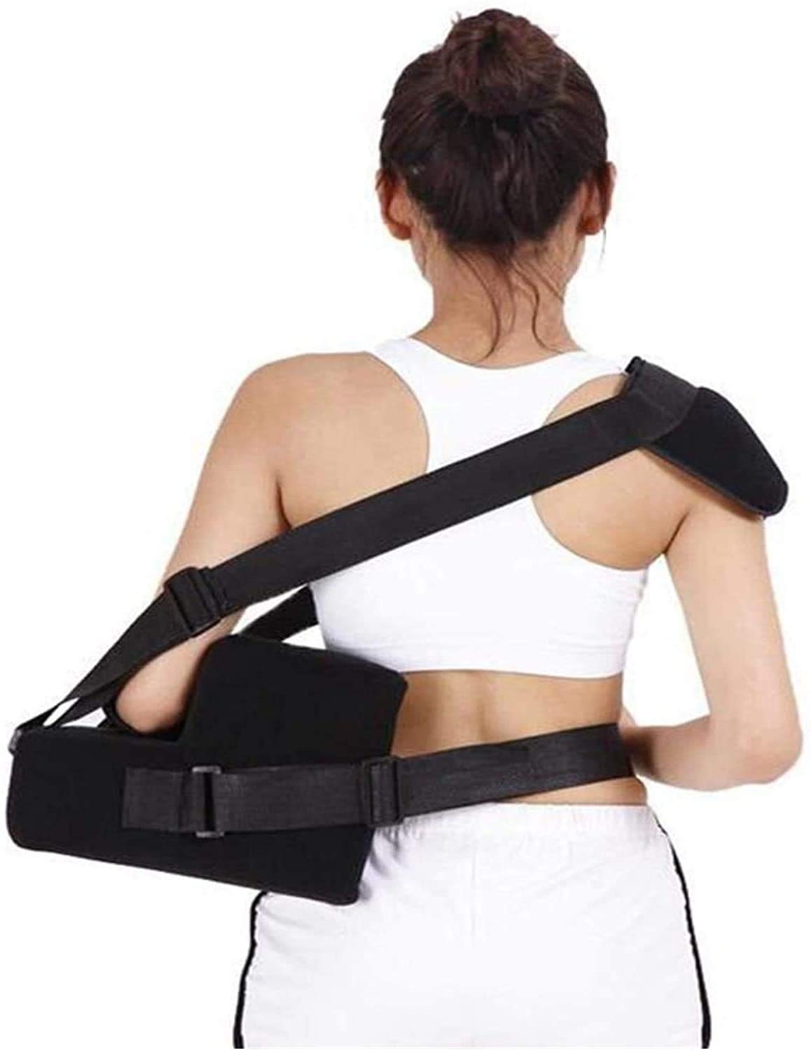 Inmovilizador de Abrazadera de Brazo Ajustable, Cabestrillo de abducción de Hombro con Alivio del Dolor de Almohada Ideal para Reparaciones de Manguito rotador, dislocaciones de separacione