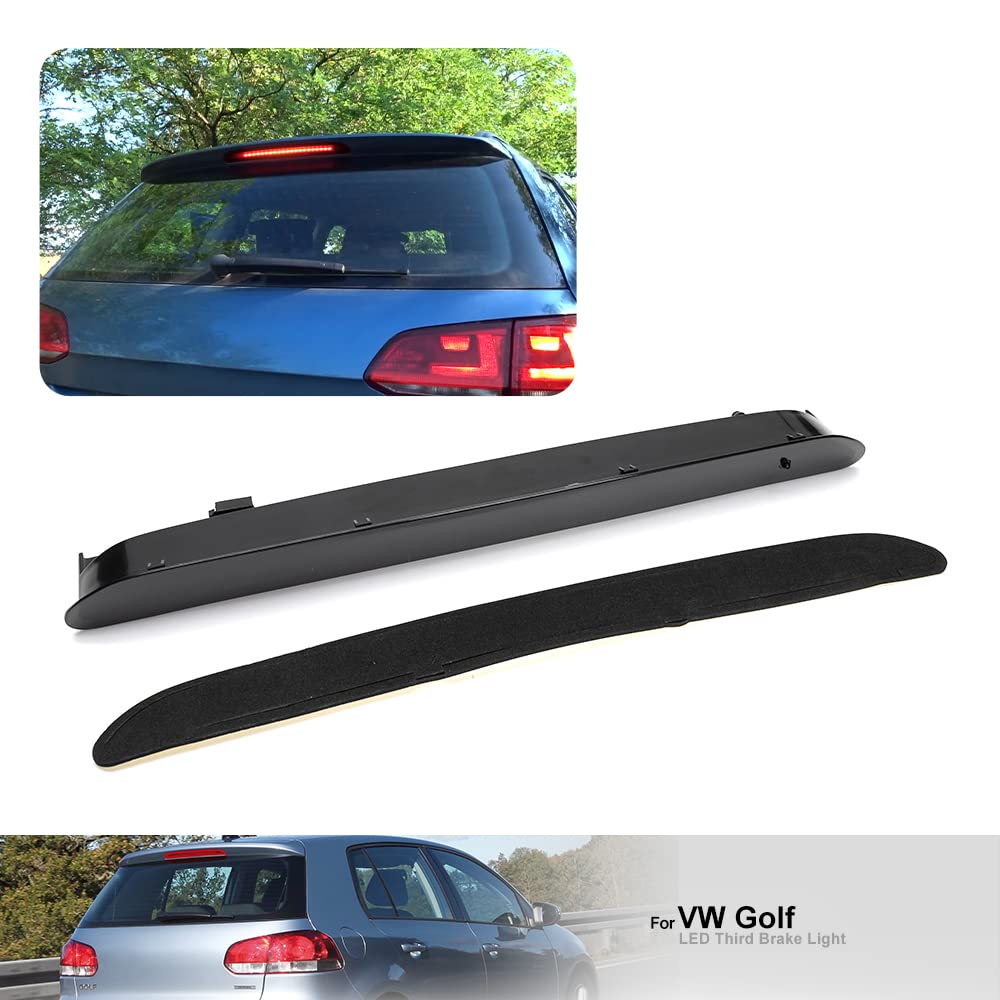 Lente nera LED rosso Terzo stop Luce Freno Per Golf VII Hatchback/Variant Golf VI/Plus Polo V 6R 6C Polo VI Seat Tarraco CHMSL Centro Posteriore Alta Mount Terza Stop Lampada
