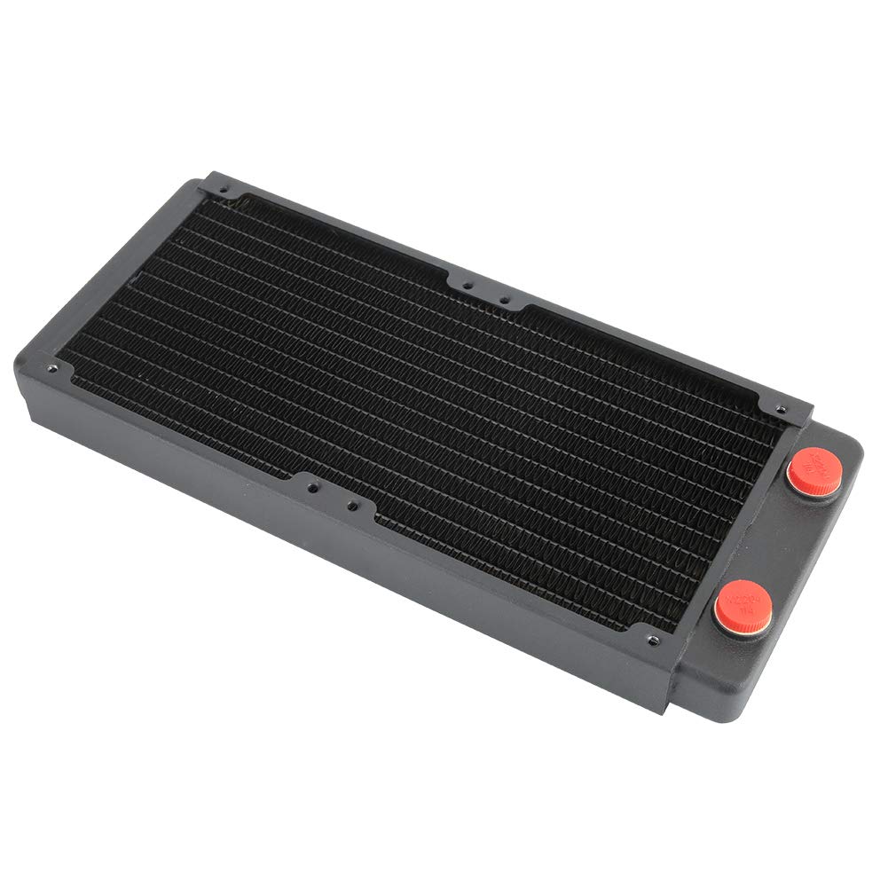 Radiatore in Rame per Raffreddamento Ad Acqua con Filettatura G1/4 per Computer con 12 per Un'efficiente Dissipazione del Calore per PC da Gioco, Design Durevole in Ottone e Acciaio