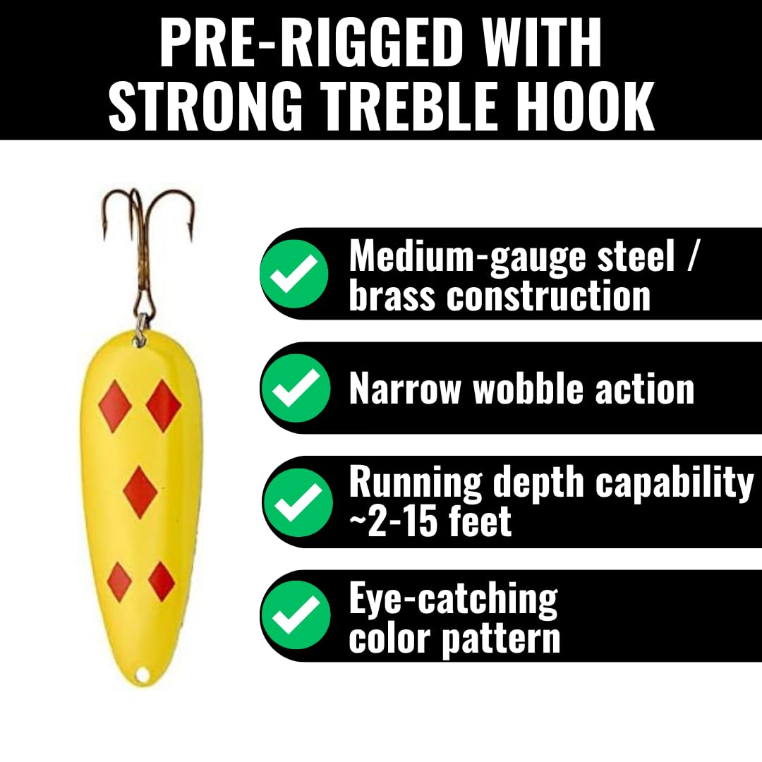 Lucky Strike Bait Works Devil Bait Spoon Fishing Lure for Salmon, Designed in Canada (Size 2.5, White Red Dot Nickel) — view 3
