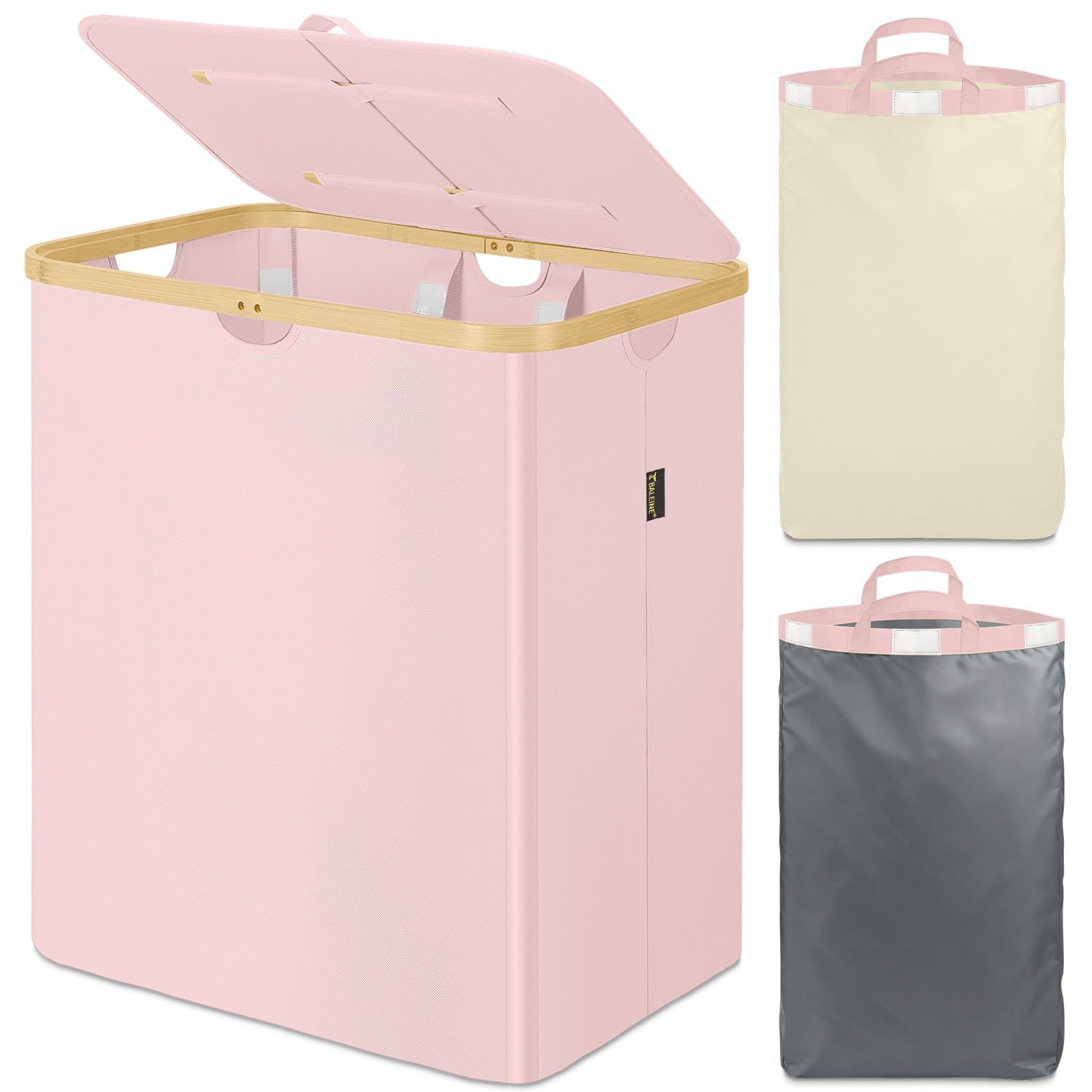 BALEINE 140L Laundry Hamper with Lid, Large Laundry Basket Bin