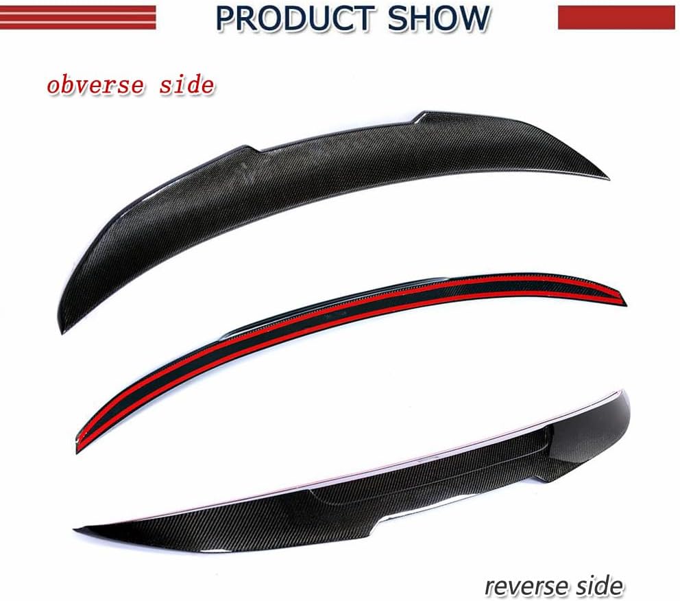 Carbon Fiber Rear Trunk Spoiler Fits for BMW 5 Series F10 520i 520d 535i 528i 550i M5 2011-2017 Rear Spoiler Deck Lip Boot Lid (Style 2)