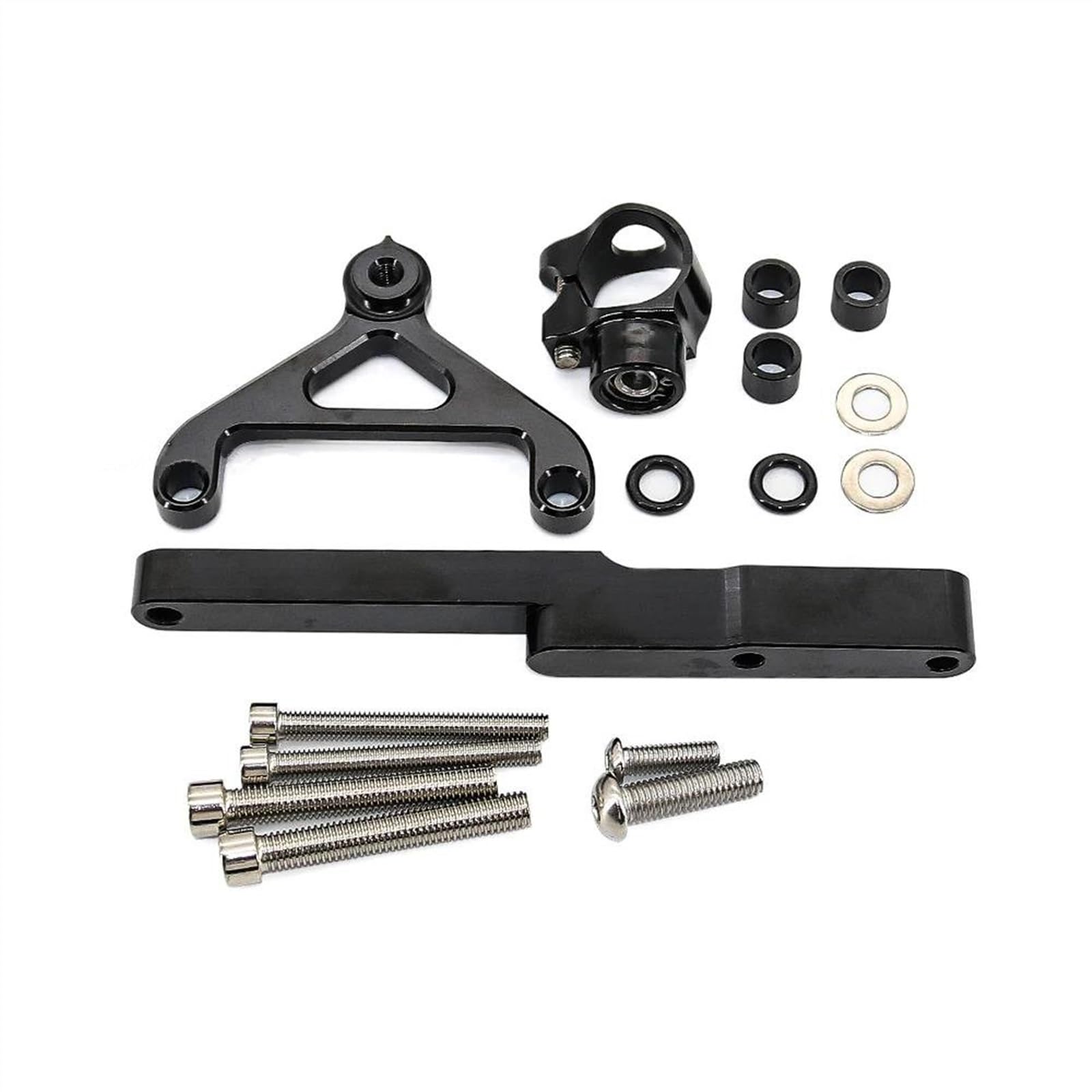 Lenkungsdämpfer Für H-ONDA CB 1000R CB1000R 2008 2009 2010-2016 Motorrad-Stabilisatordämpfer, Komplette Lenkungshalterung(Nero)