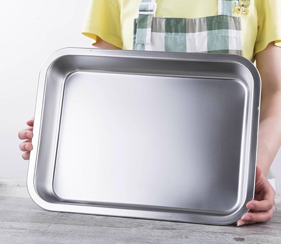 birei　　　ステンレスバット・キッチンポットと青いストライプ皿セット Amazon｜Lake key ステンレス バット 家用バット 調理器具 業務