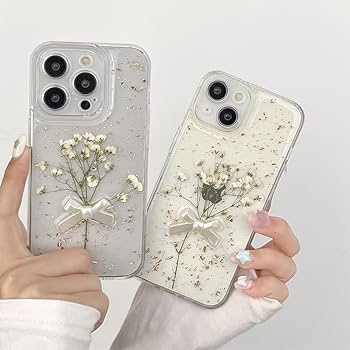 Amazon.com: Pretaco for iPhone 12 Pro Max - White Flower Bow Case