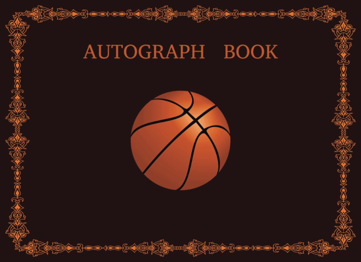 Basketball Stars Autograph Book: Blank and Simple Notebook to Capture Your Moments |8.25" x 6" | 50 Autographs