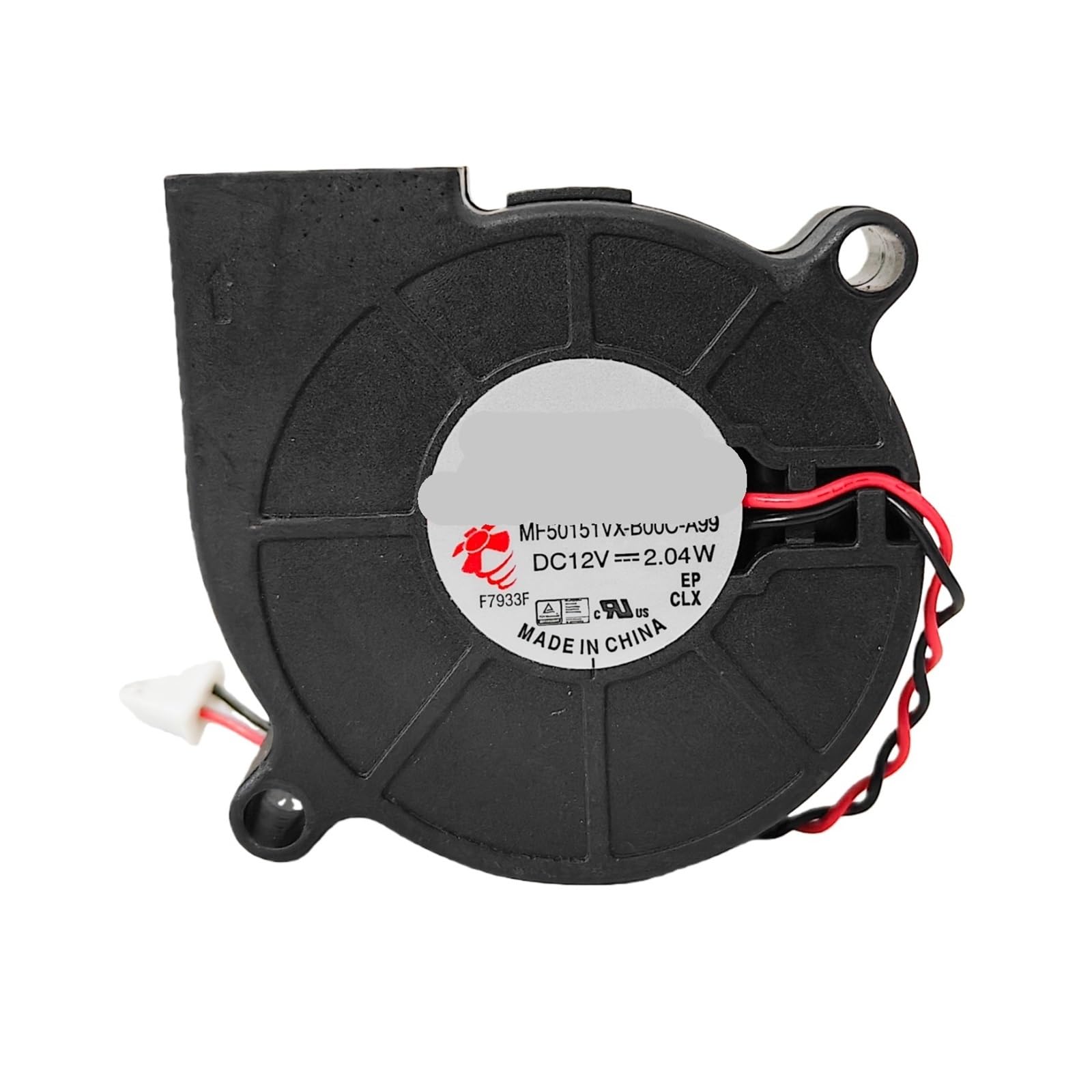 JJKKOZVQF MF50151VX-B00C-A99 12V 0.17A 50x50x15mm Blower Fan Turbo Centrifugal Cooling Fan 6000RPM(Used)