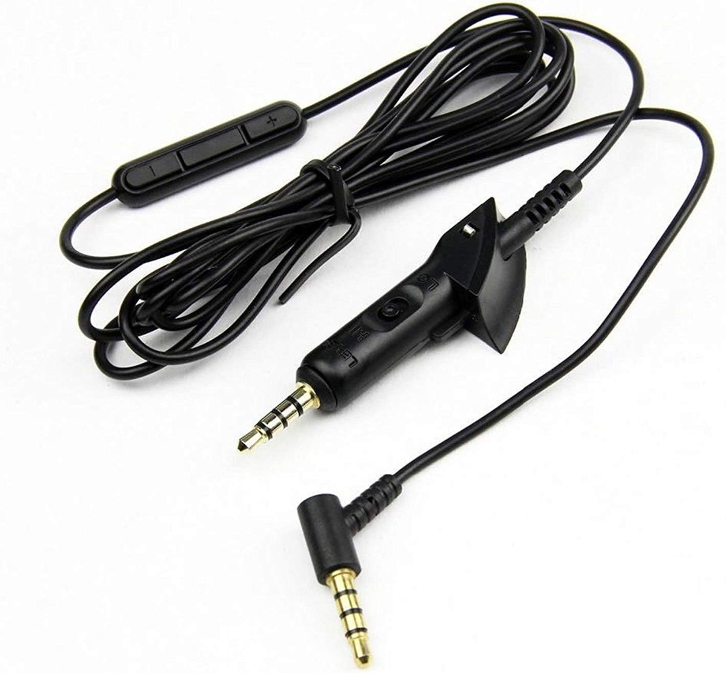 Alitutumao Replacement Audio Extension Cable Cord Wire Compatible with Bose QuietComfort QC15 Headphones with in line Mic (Black)