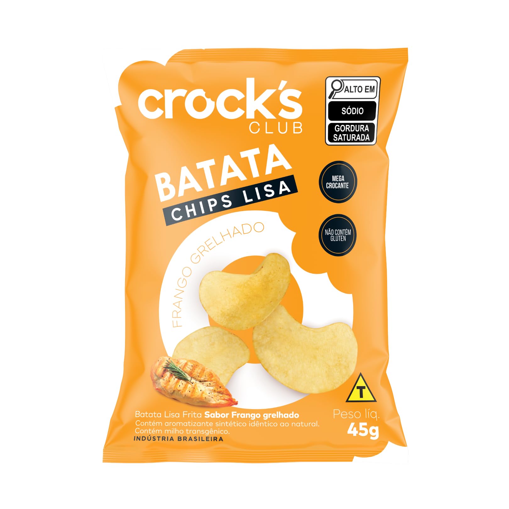 Crocks Club Batata Chips Sabor Frango Grelhado 45G | Amazon.com.br