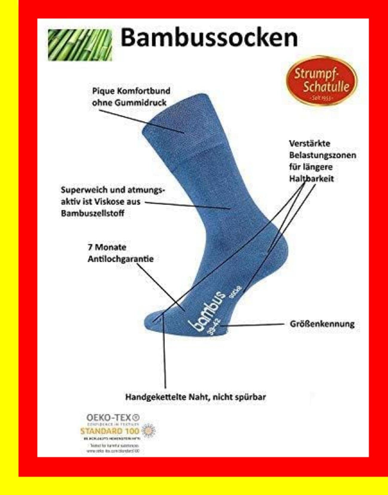 TippTexx 24 6 Paar unisex Bambus Socken, Geruchs-Killer mit Anti-Loch-Garantie