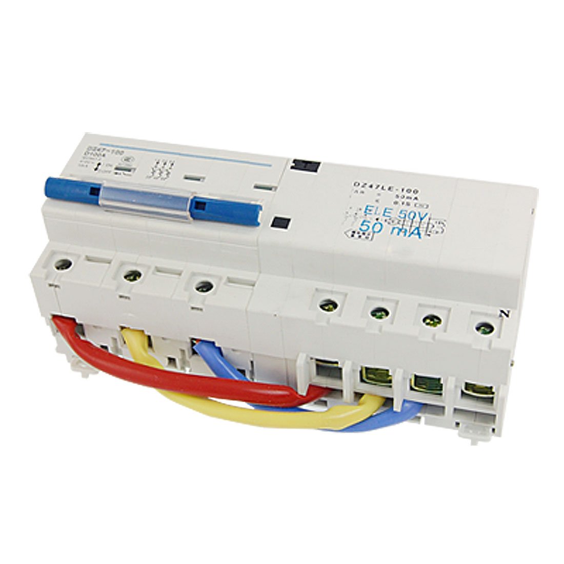Disyuntor de fuga AC 415V 100A 3P+N evita parones por fallos en riel DIN