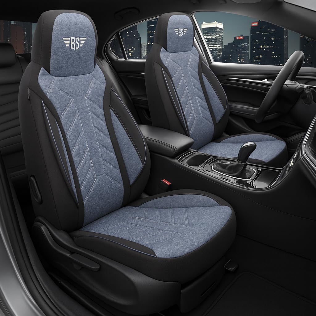 HERM206 Fundas de asiento para BMW Serie 1, color: gris, modelo: Prime Pilot, fundas de asiento de coche, fundas protectoras de asientos, fundas protectoras