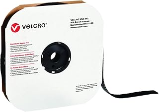 VELCRO 1" x 75' Tape Strips, Black - Heavy Duty Industrial Strength Self-Adhesive Strong Velcro Strips, Sticky Velcro for Furniture Assembly, Mounting, & Organization, Supplies for Home & Office