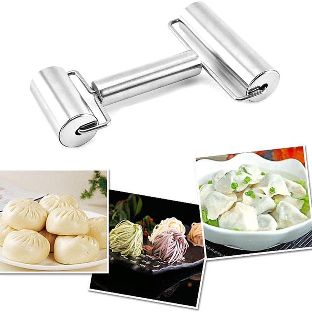 3 Rodillos de Acero Inoxidable de para Obtener Pasteles Perfectamente Lisos Y con Un Impecable.