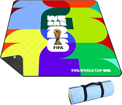 MESUCA FIFA 2026 Picnic Blanket, 75"x80" Extra Large | Waterproof outdoor Foldable Beach Blanket for Outdoor, Camping, Party.Official FIFA World Cup 2026 merchandise.