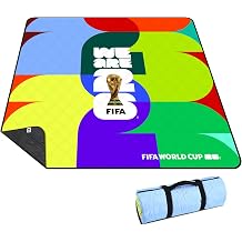 MESUCA FIFA World Cup 2026 Outdoor Trophy Picnic Blanket - Official FIFA World Cup 2026 Merchandise - 75"x80" Extra Large Waterproof Picnic Mat - Foldable Beach Blanket for Outdoor, Camping, Party