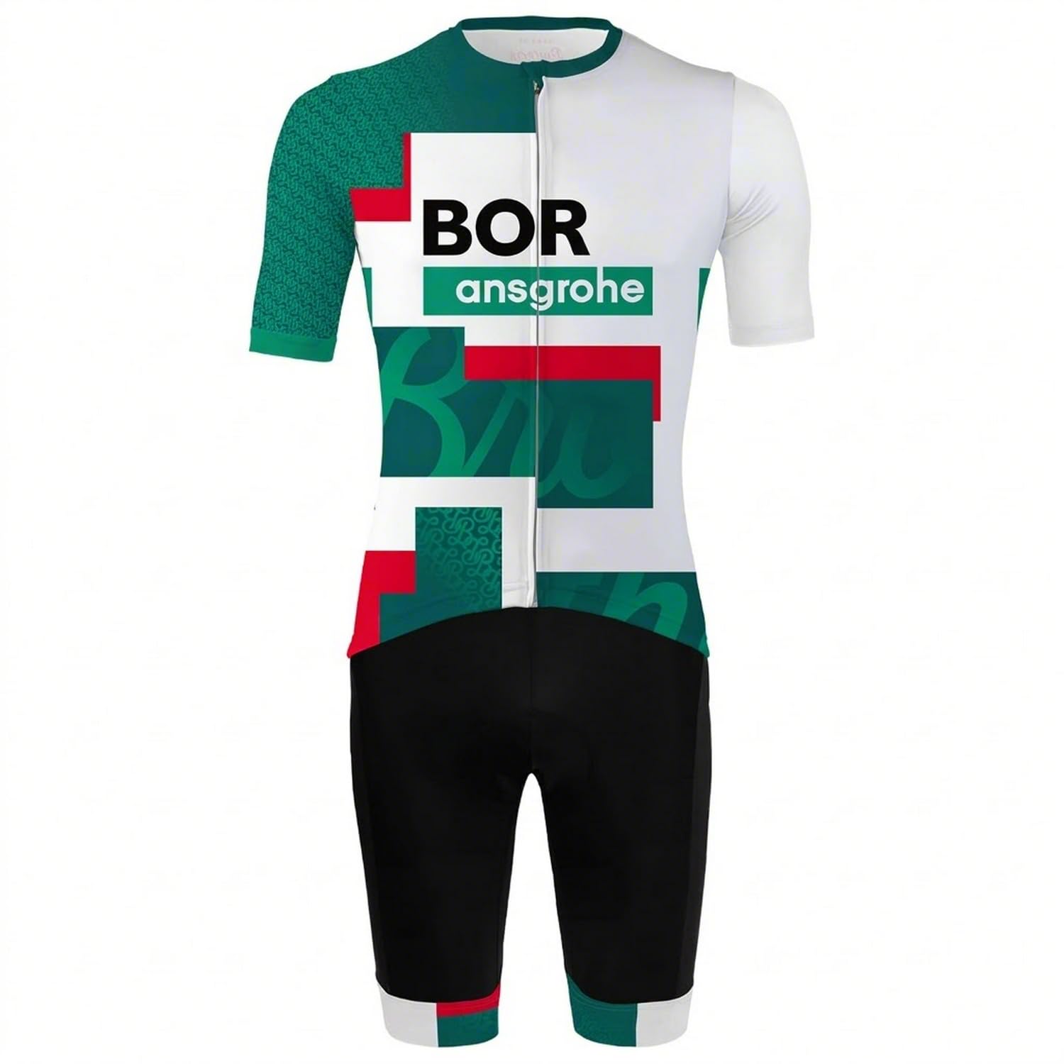 Maglia a Maniche Corte da Uomo, Maglia on Pantaloncini Imbottiti in Gel Traspirante