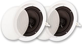 Acoustic Audio SP-8c in Ceiling 8" Speaker Pair 2 Way Home Theater Speakers