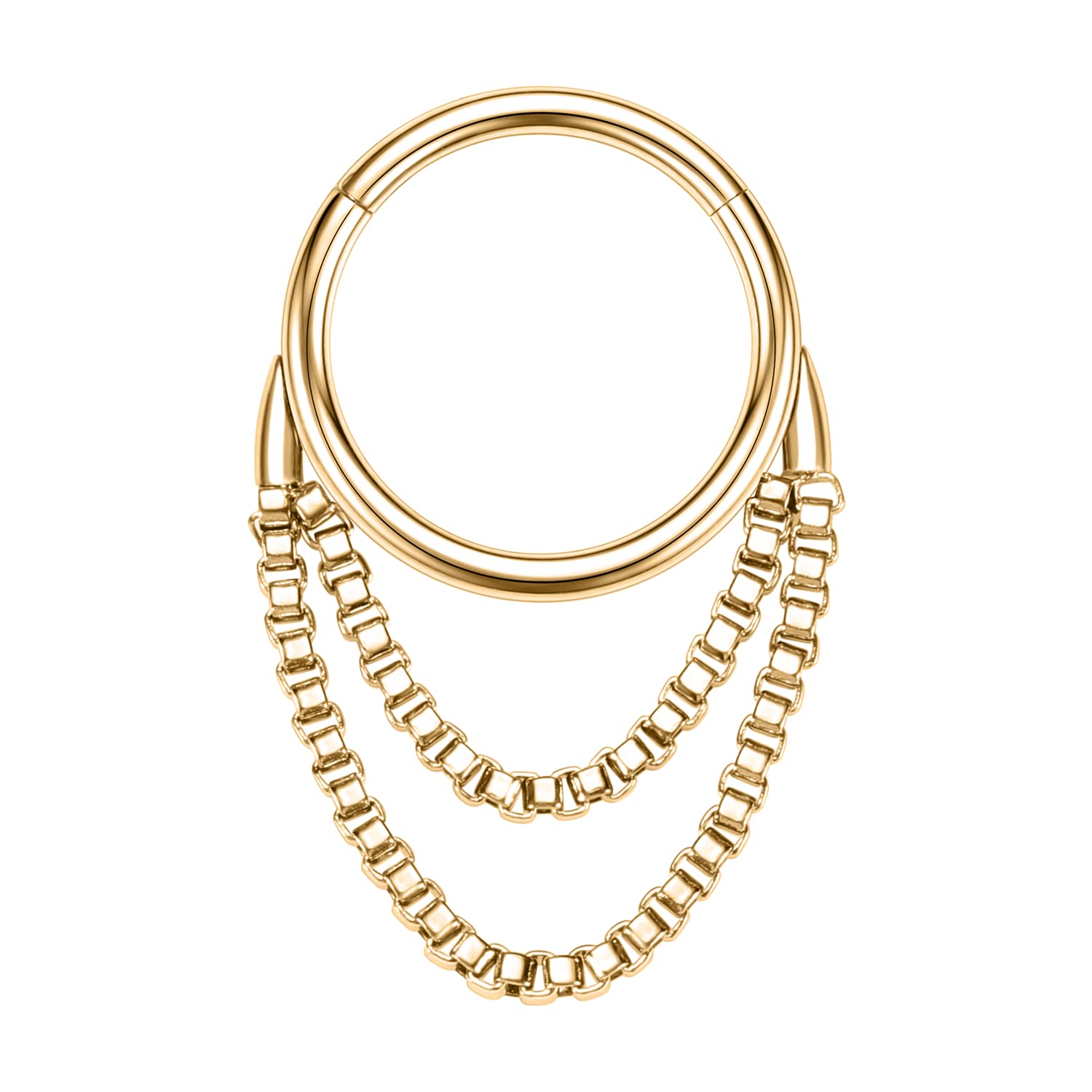 hengkaixuan Unique Animal Shape Septum Nose Ring Septum Jewellery 16G Daith Earrings Surgical Steel Nose Hoop Septum Clicker Conch Piercing Jewellery Rook Helix Tragus Cartilage Lobe Hoop Earring — view 3